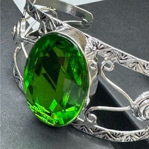 Huge Peridot Gem Stone Bracelet. So gorgeous!